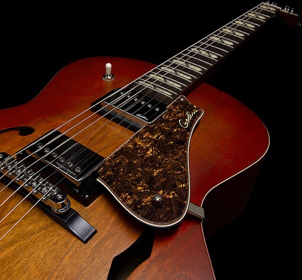 Godin 5th Avenue Jumbo HB Archtop Electric Guitar, Action Position Back