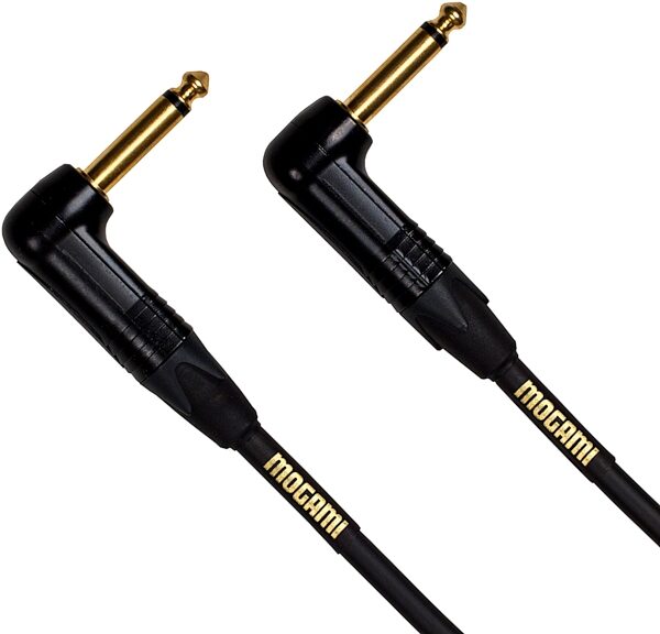 Mogami Gold Guitar/Instrument RR Cable with Right Angle Plugs, 10 inch, Action Position Back