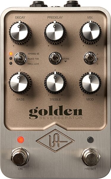 Universal Audio Golden Reverberator Pedal, New, Action Position Back
