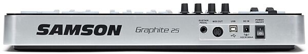 Samson Graphite 25 USB MIDI Keyboard Controller, 25-Key, Back