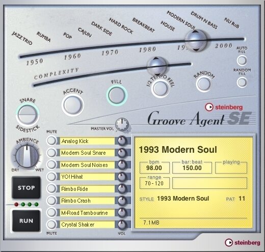 Steinberg Virtual Instruments Collection SE, Groove Agent SE