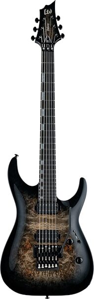 ESP LTD H-1001FR Electric Guitar, Black Natural Fade, Blemished, Action Position Back