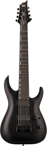 ESP LTD H-1008 Evertune Baritone Electric Guitar, Satin Black, Scratch and Dent, Action Position Back