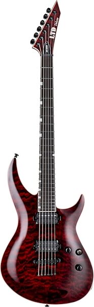 ESP LTD H3-1000 Quilted Maple Electric Guitar, See-Thru Black Cherry, Action Position Back