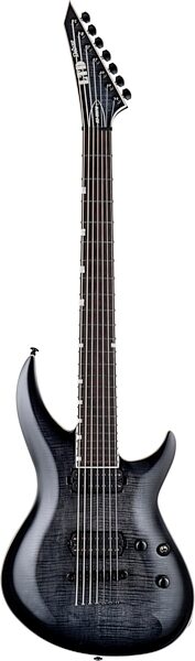 ESP LTD H3-1007 Baritone Electric Guitar, 7-String, See-Thru Black Sunburst, Action Position Back