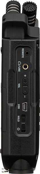 Zoom H4n Pro Portable Handy Recorder, All-Black Edition, Left Side