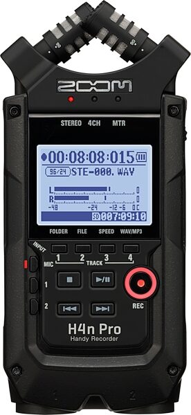 Zoom H4n Pro Portable Handy Recorder, All-Black Edition, Main
