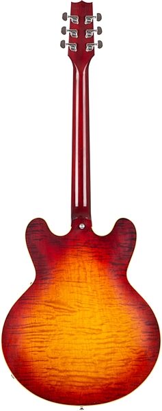 Heritage Custom Core H-535 Semi-Hollowbody Electric Guitar, Dark Cherry Sunburst, Action Position Back