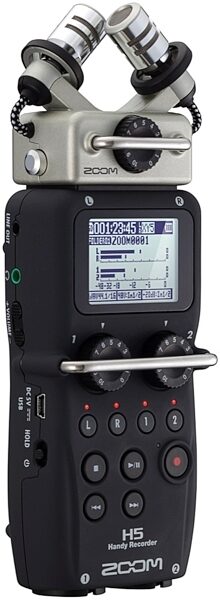 Zoom H5 Handheld Digital Recorder, New, Angle