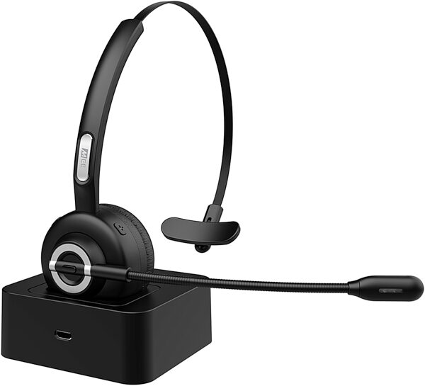 MEE Audio H6D ClearSpeak Bluetooth Headset Microphone, Action Position Back
