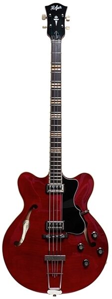 Hofner HCT5007 Verythin Electric Bass (with Case), Cherry