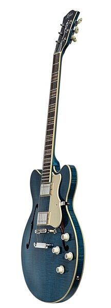 Hofner HCT-VTH Verythin CT Electric Guitar (with Case), Midnight Left Angle