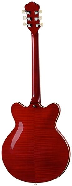 Hofner HCT-VTH Verythin CT Electric Guitar (with Case), Transparent Cherry - Back