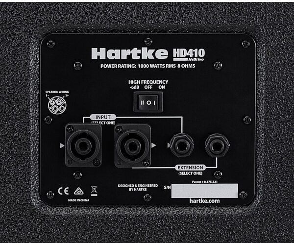 Hartke HD410 HyDrive HD Bass Speaker Cabinet (4x10", 1000 Watts), New, Alt