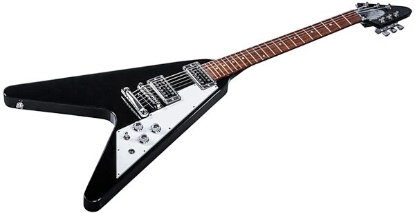 Gibson 2017 HP Flying V Electric Guitar (with Case), Ebony Angle