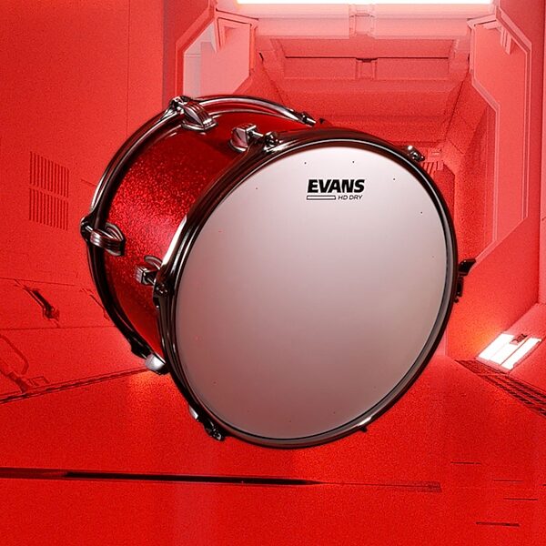 Evans Genera HDD Dry Coated Snare Drumhead, 12 inch, Action Position Back