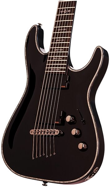 Schecter C-7 Hellraiser 7-String Electric Guitar, Black - Body