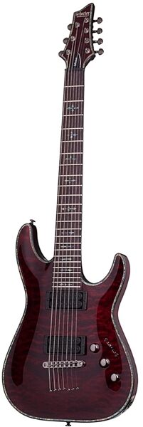 Schecter Hellraiser C-7 Passive Electric Guitar, 7-String, Black Cherry