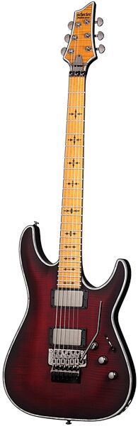 Schecter Hellraiser C-1 FR Extreme Electric Guitar, Crimson Red Burst with Maple Neck