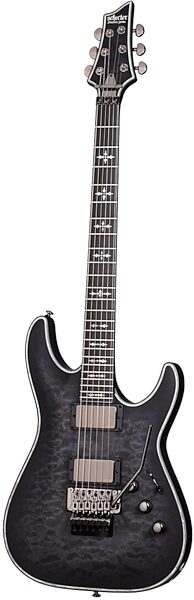 Schecter Hellraiser C-1 FR Extreme Electric Guitar, See Thru Satin Black with Ebony Neck