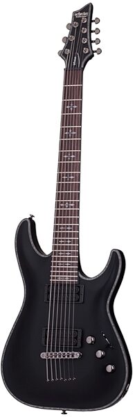 Schecter Hellraiser C-7 Passive Electric Guitar, 7-String, Satin Black