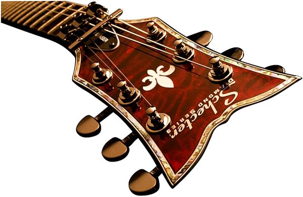Schecter Hellraiser SOLO6 FR Electric Guitar with Floyd Rose, Black Cherry - Headstock