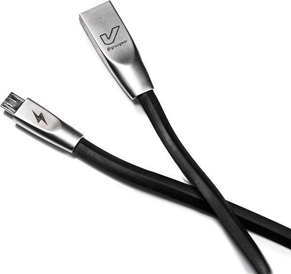 Gruv Gear OKTANE Cable Lightning to USB-A, Black, 6 inch, Action Position Back