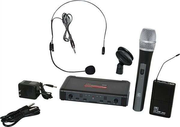 Galaxy Audio ECDR/HHBPS UHF Handheld and Headset Wireless Microphone System, Main
