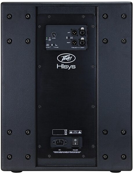 Peavey HIsys-15 Powered PA Speaker Subwoofer (1000 Watts, 1x15"), Back