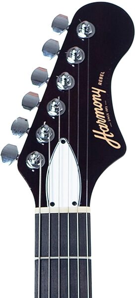 Harmony Rebel Electric Guitar with Ebony Fretboard (with Gig Bag), Action Position Back