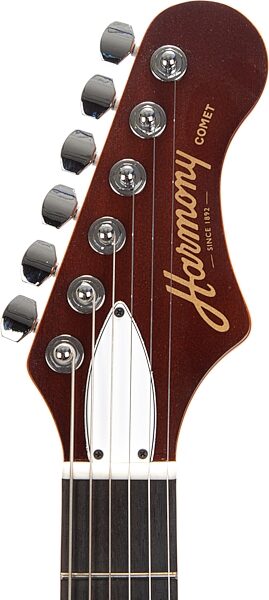 Harmony Comet Electric Guitar, Ebony Fingerboard (with Gig Bag), Detail Headstock