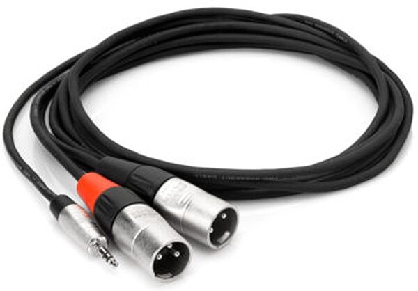 Hosa Pro Stereo Breakout 1/8" TRS to XLR, 15 foot, Action Position Back
