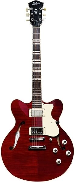 Hofner HCT-VTH Verythin CT Electric Guitar (with Case), Cherry Red