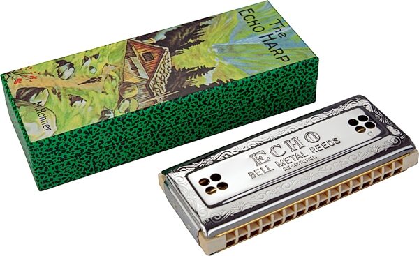 Hohner 54/64 Echo Harmonica, Key of C and G, Action Position Back