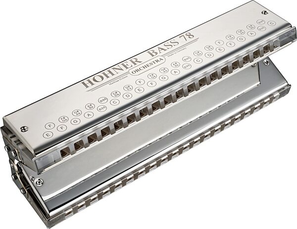 Hohner Bass 78 Harmonica, New, Action Position Back
