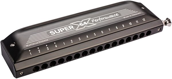 Hohner Super 64X Chromatic Harmonica, New, Action Position Back