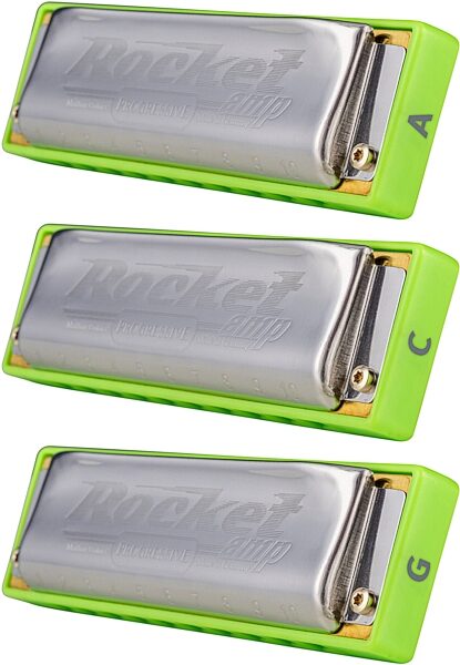 Hohner Rocket Amp Harmonica, Propack C, G, A-Major, Action Position Back