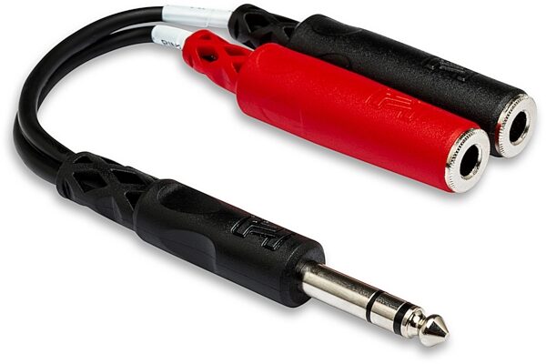 Hosa Y Cable, 1/4" Stereo TRS Male to Dual 1/4" TS Female, 6 inch, YPP117, Main