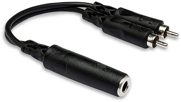 Hosa YPR-131 Female TS 1/4" to Dual RCA Y-Cable, New, Main