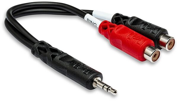 Hosa Y Cable (Stereo 1/8" TRS Minijack Male to 2 x RCA Female), New, Main