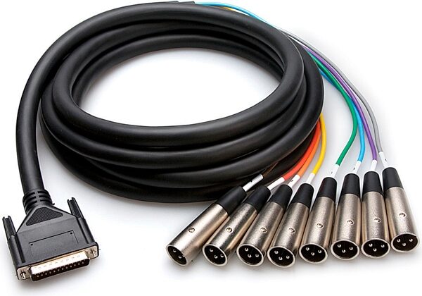 Hosa DTM-800 Balanced Snake Cable (25-Pin D-Sub to XLR Male x 8), 4 meter (13.2 foot), DTM-804, Action Position Back