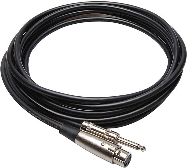Hosa Microphone XLR Female to 1/4 Inch TS Microphone Cable, 10 foot, Action Position Back