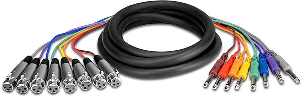 Hosa STX-800F Balanced Snake XLR-3F to 1/4" TRS, 7 meter, Action Position Back