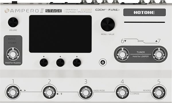 Hotone Ampero II Stage Amp Modeler Effects Processor, New, Action Position Back