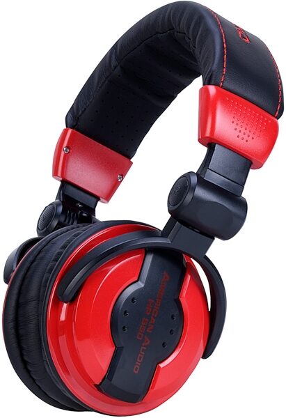 American Audio HP550 DJ Headphones, Lava Red