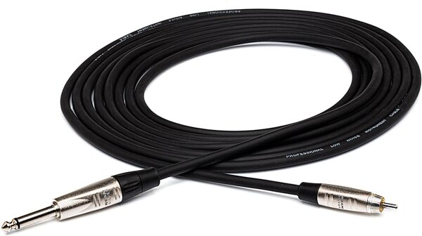 Hosa HPR-000 Pro Unbalanced REAN 1/4-Inch TS to RCA Interconnect Cable, 1.5 foot, HPR-001.5, Action Position Back