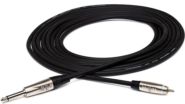 Hosa HPR-000 Pro Unbalanced REAN 1/4-Inch TS to RCA Interconnect Cable, 3 foot, HPR-003, Action Position Back