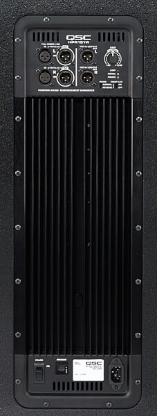QSC HPR151i Powered Subwoofer (700 Watts, 1x15 in.), Rear  Amp Detail