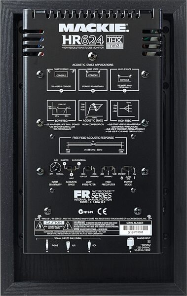 Mackie HR624 Active Reference Monitor, Rear