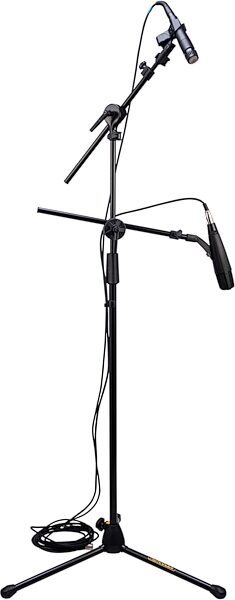 Hercules MS464BPRO Double Boom Microphone Stand, New, Action Position Front